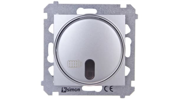 Simon 54 Fjernbetjeningslink med relæ mat sølv DWP10P.01/43