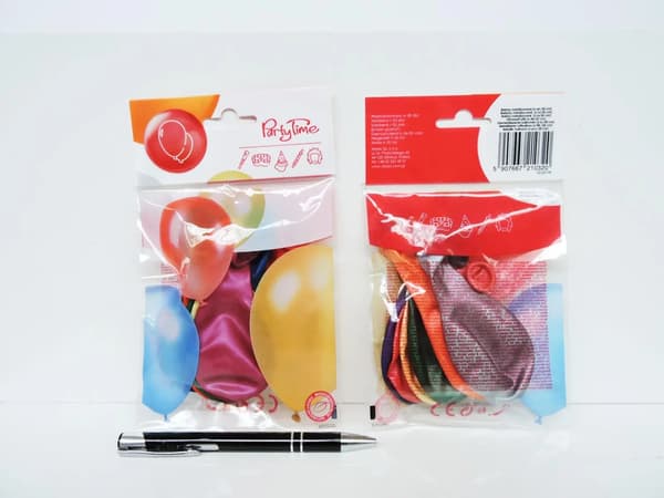 Metalliska ballonger, 25 cm, 6 st