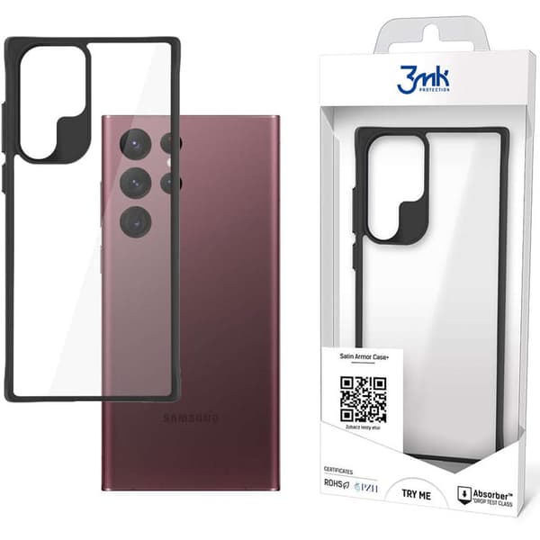3MK SatinArmor + Cover Sam S908 S22 Ultra Militær Kvalitet