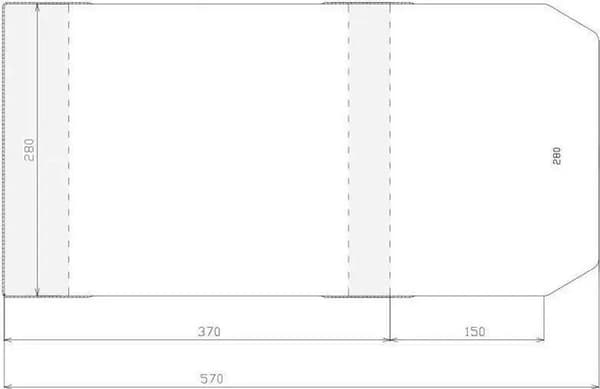 Justerbart omslag 280x520mm (50 stk)
