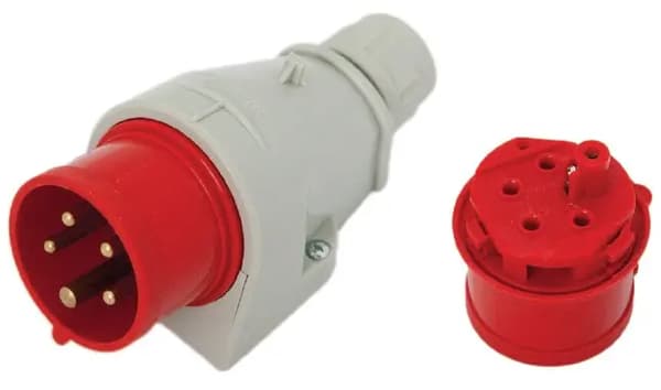 Mottagar isoleringsplugg 32A 400V 5P IP44 /gängterminaler/ 117