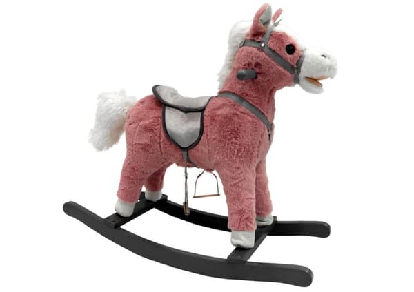 Keinuhevonen vaaleanpunainen ääni 74cm