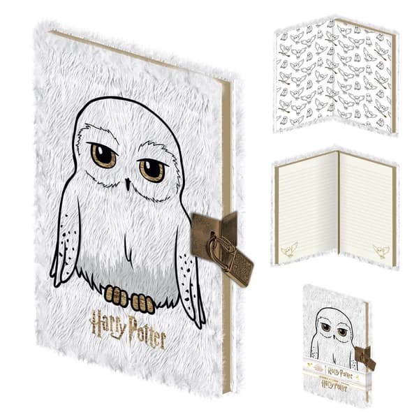 PYRAMID HARRY POTTER (HEDWIG) A5 LÅSBAR NOTESBOG