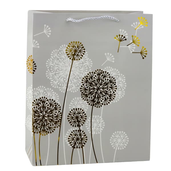 Presentpåse Maskrosor Guldelement 32 x 26 x 12 cm