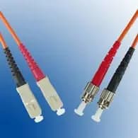 MicroConnect ST/UPC-SC/UPC 2m OM1 Fiber Patchkabel MM Duplex LSZH OD: 2mm, 0.3dB Orange