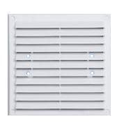 VENTILATIONSGITTER MED NET 215*215MM HVID
