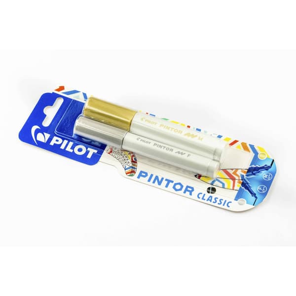 Pintor marker silver F, guld M 2st. PILOT