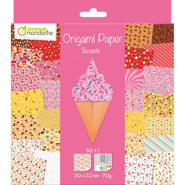 Origamipapper Godis 20x20cm 70g