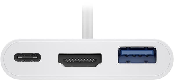 Goobay USB-C–HDMI/USB-C/USB-A 3.0 -moniporttisovitin, valkoinen