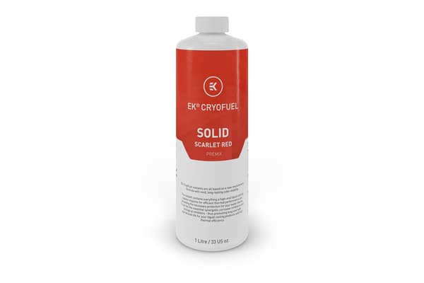 EK Water Blocks EK-Cryofuel Solid Premix, Scarlet Red - 1000ml