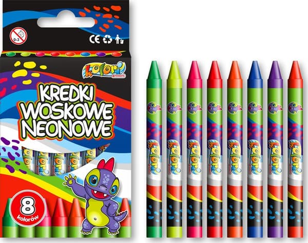 Vahaliidut neon Dino 8 väriä PENMATE