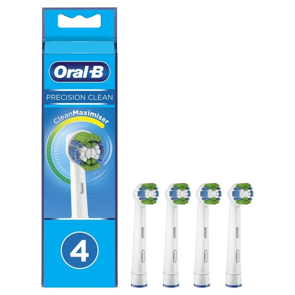 Reservedele til elektrisk tandbørste Oral-B Precision Clean Hvid 4 enheder