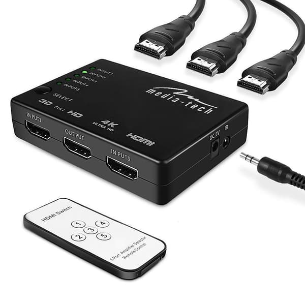 HDMI Switch Media-Tech 5xHDMI Switch 4K MT5207