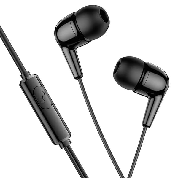 HOCO langalliset kuulokkeet Jack 3,5 mm mikrofonilla M97 musta