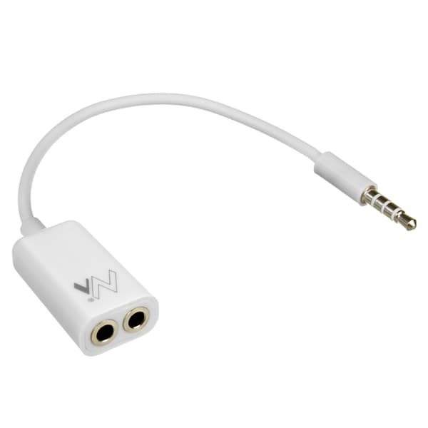 Kabel Maclean Jack 3.5mm - Jack 3.5mm x2 0.15m hvid (MCTV-580)