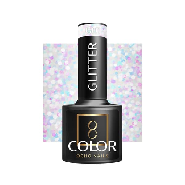 OCHO NAILS Glitter geelilakka G01 -5 g