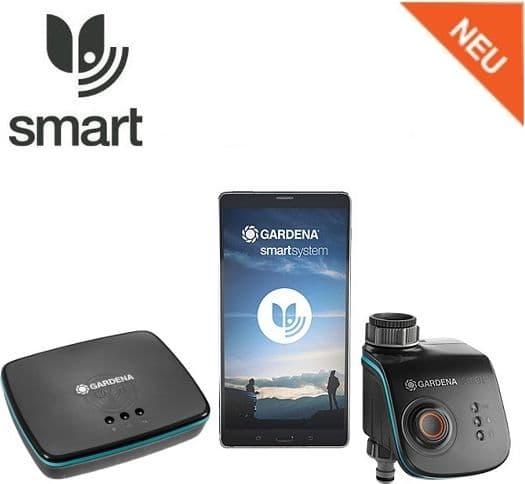 Bevattningskontroll smart Water Control Set (grå/turkos, 2-delad, med smart Gateway)