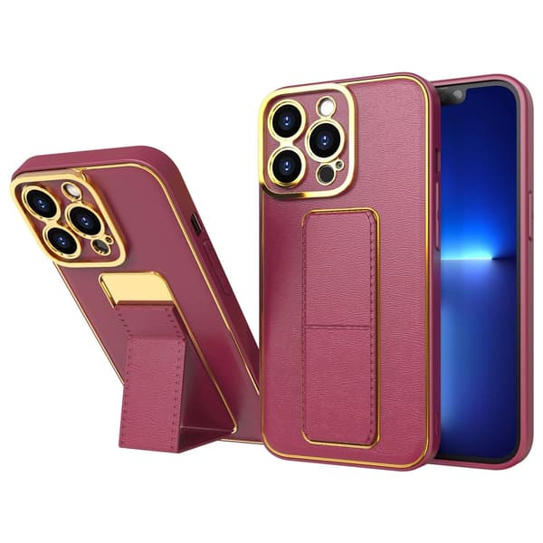 Nyt Kickstand Cover til iPhone 13 Pro Max med stativ rød