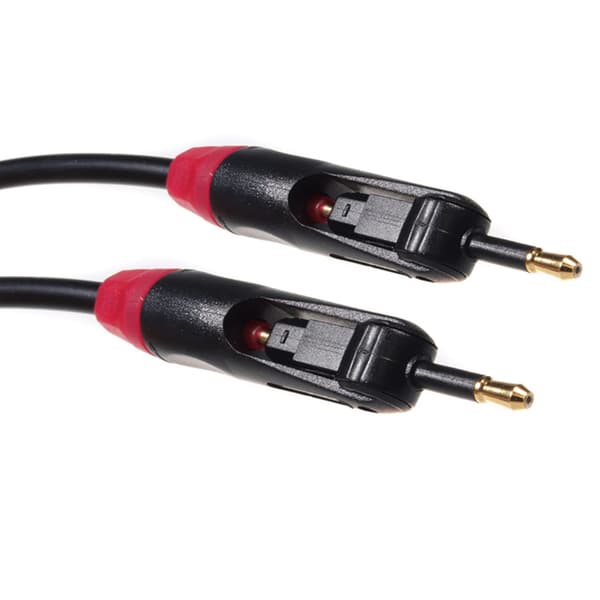 Maclean MCTV-642 Toslink/Jack Digitalt Optisk Kabel (M) - Toslink/Jack (M), 0,5m, sort