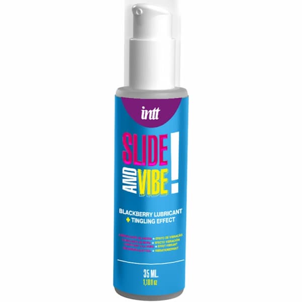 INTT Kissable Vandbaseret Vibrerende Glidemiddel Brombær 35ml