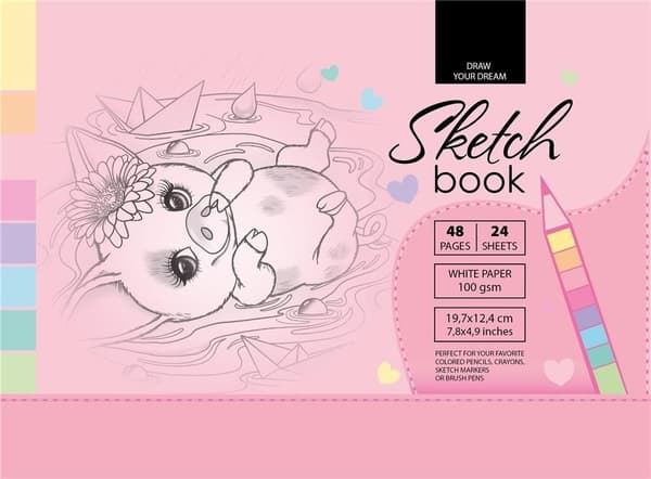 Skissbok 197x124/48k 100g TW FRESH