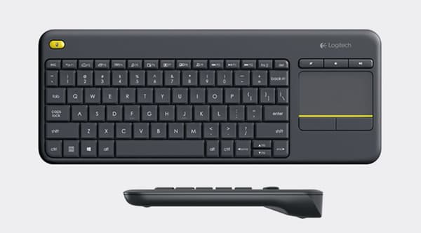 Logitech K400 Plus-tastatur, Pan Nordic trådløs touch, sort