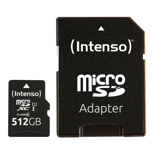 Intenso microSDXC 512GB C10 UHS-I U1 Performance -adapteri
