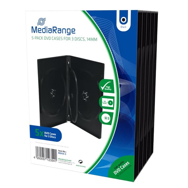 DVD Leerbox MediaRange 3er DVD Box 5