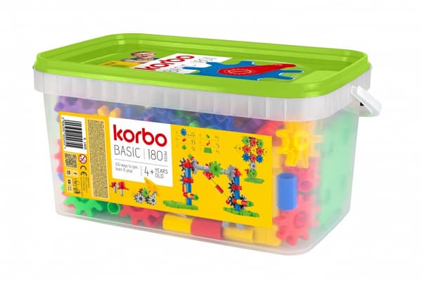 Korbo Byggeklodser Basic 180 elementer