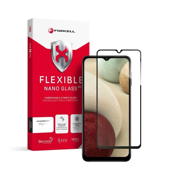 Forcell Flexible 5D - hybridglas til Samsung Galaxy A12 sort