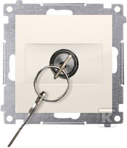 Simon 54 Afbryder til momentan tastknap 3 positioner creme DPZK.01/41