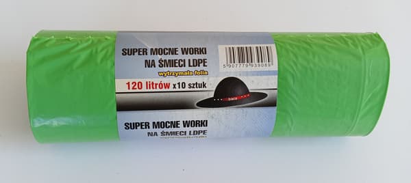 JÄTESÄKIT 120L 70*110 A10 VIHREÄ