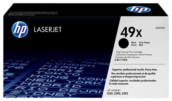 HP Original 49X LaserJet-tonerpatron med høj kapacitet, sort
