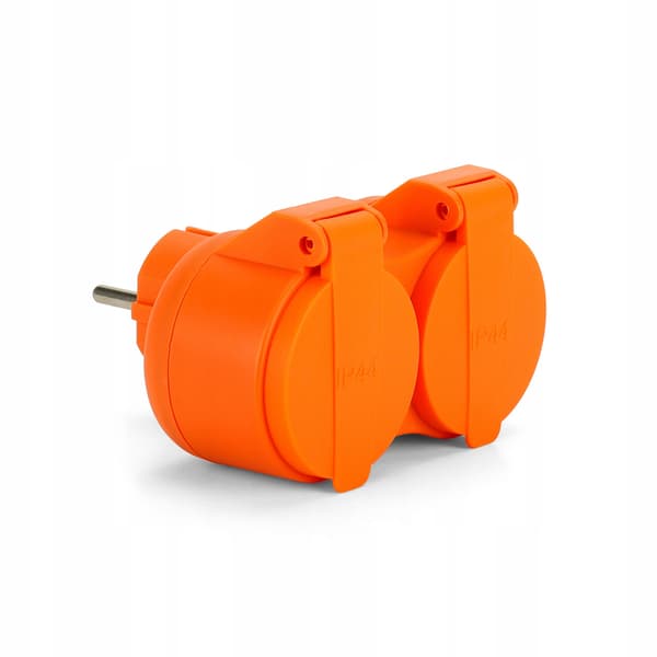 Kaksoispoltin 2x2P+Z, 16A, 250V; IP44; oranssi MT089
