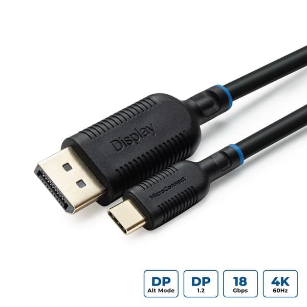 MicroConnect USB-C Displayport-kabel 5m
