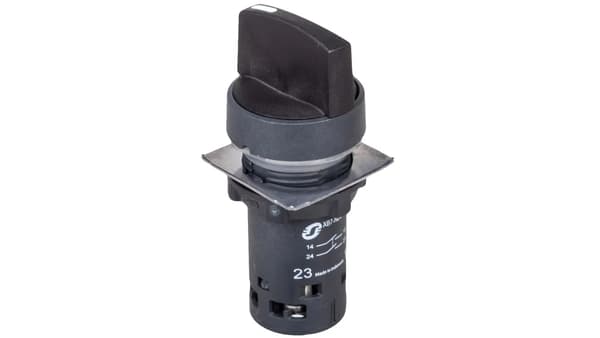 Afbryder 3 farve sort 22mm 2Z uden selvretur XB7ND33