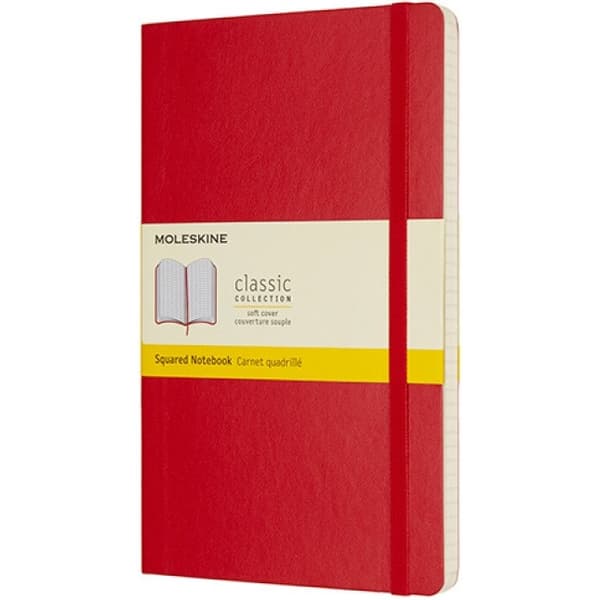 Notesbog Classic 13x21 gitter - rød MOLESKINE