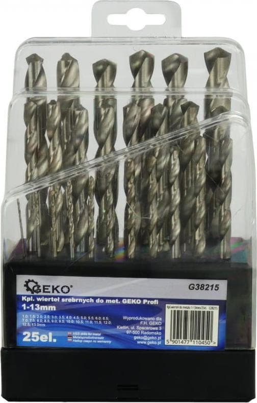 Sæt sølvbor til metal GEKO 1-13mm/25stk (20)
