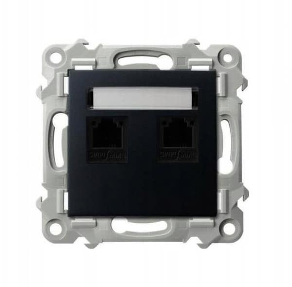 SAPHIR Telefonstik Dobbelt Uafhængig Sort Metallisk GPT-2Zn/M/33