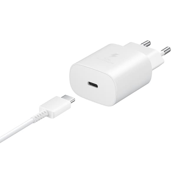 SAMSUNG FASTCHARGE STRØMADAPTER USB-C/USB-C 25W HVID (EP-TA800XWEGWW)