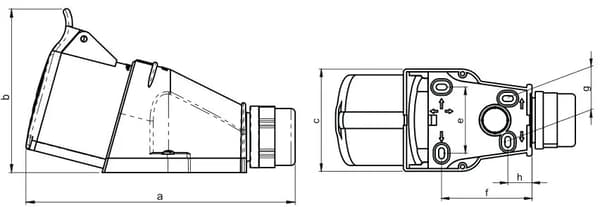 Stål isoleringsstik 16A 400V 4P IP44 /gevindterminaler/ 124