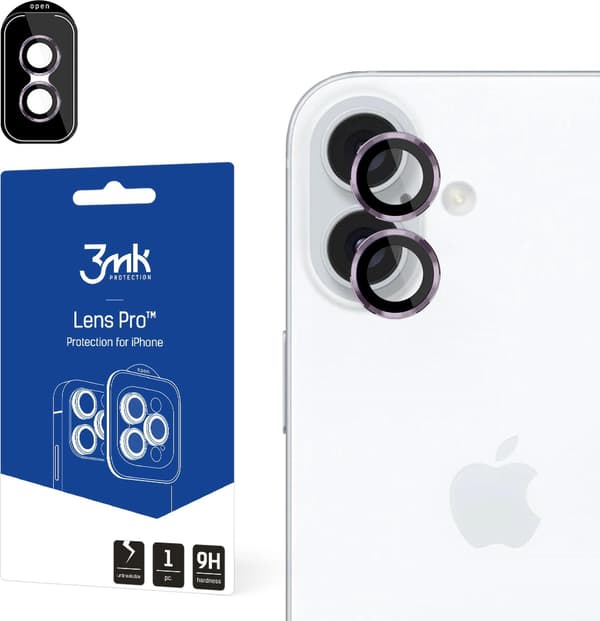 3MK 3MK LINSEBESKYTTELSE PRO IPHONE 16/16 PLUS PINK