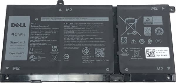 Dell-batteri, 40WHR, 3-cellet lithium-ion