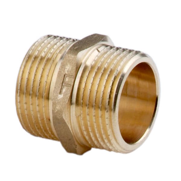 Ferro Mässingsnippel 3/8\" N02Z