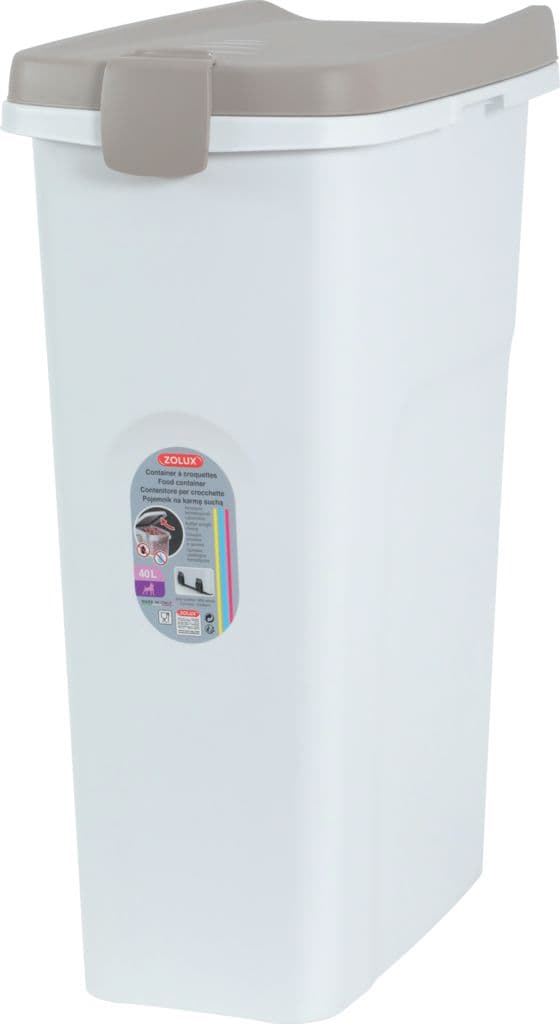 Zolux Foderbeholder hvid/lyst billede 40L/15kg (474348)