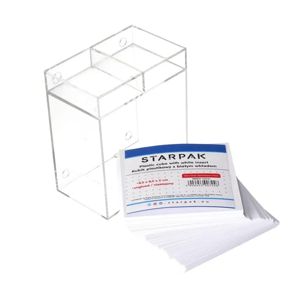 Plastmugg 85x85x50 ark vit. STARPAK