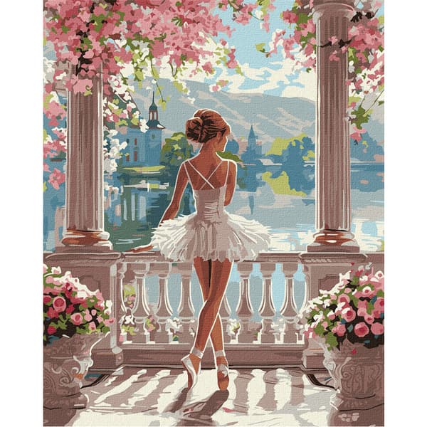 Maling efter tal - Vidunderlig ballerina 40x50cm
