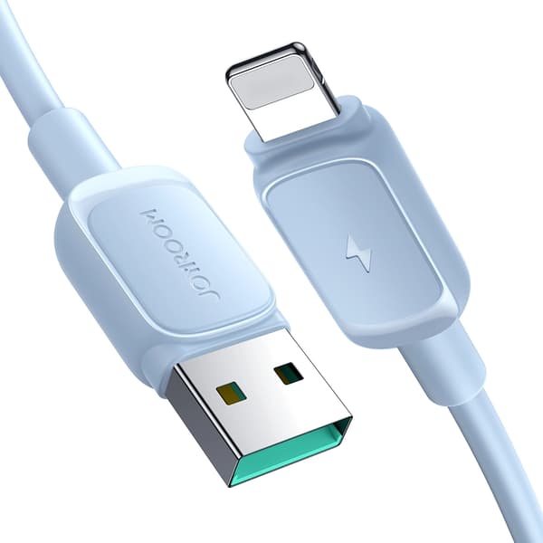 Joyroom Multi-Color Series A14 Lightning / USB-A 2,4A 1,2 m Kabel - Blå