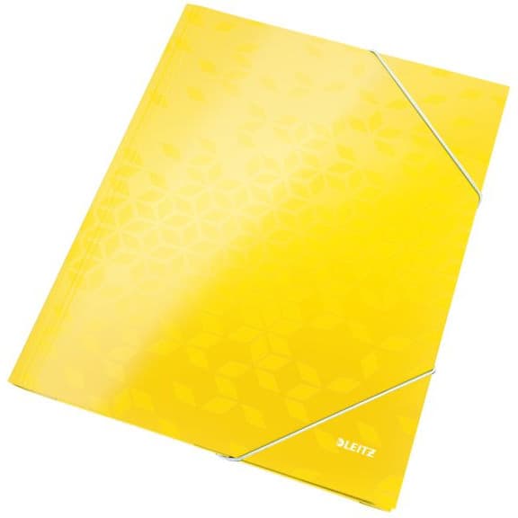 Leitz Leitz Wow Papmappe med gult viskelæder