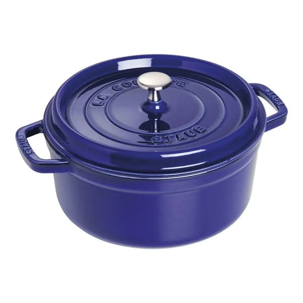 Staub Rund Cocotte, 26cm Mörkblå, Gjutjärn